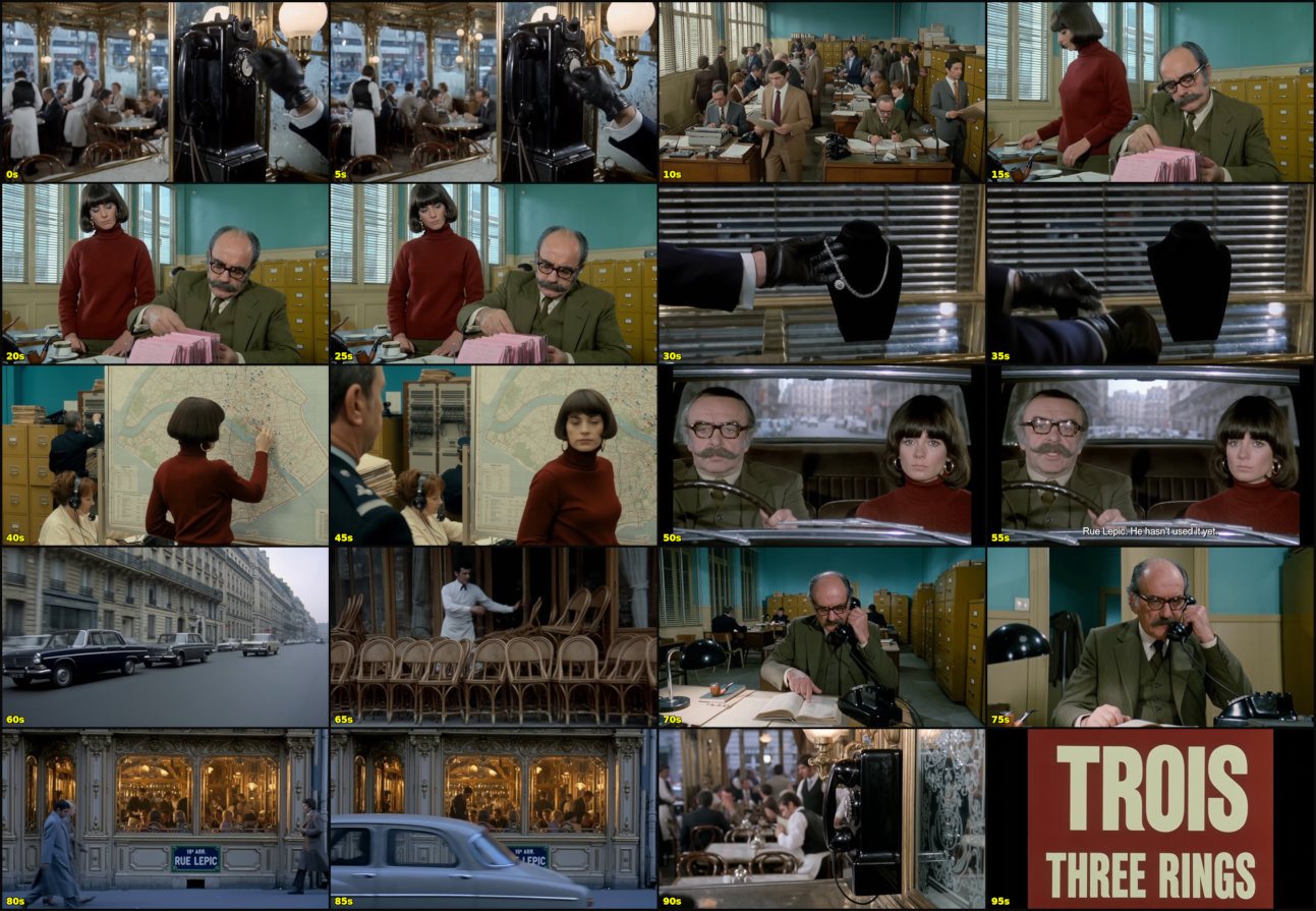 This image has 20 frames. New scenes absent in version 2 are added, including the woman studying a map in the office and detailed street shots of Rue Lepic.